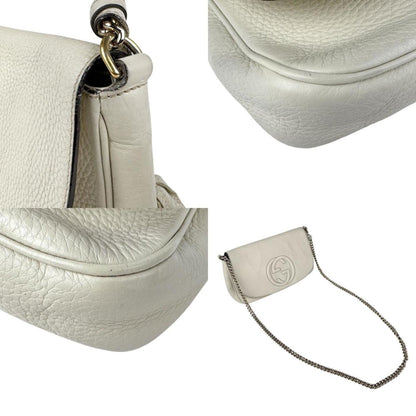 Gucci White Leather Soho