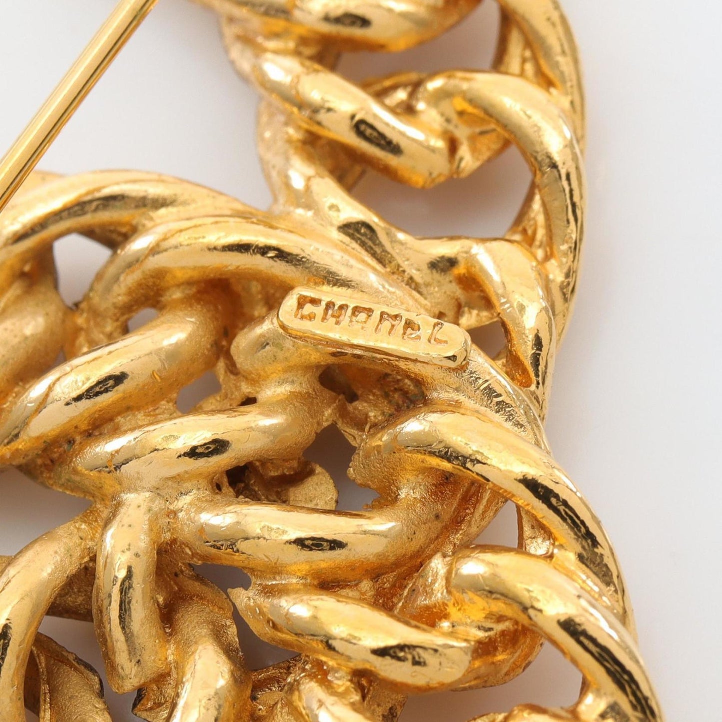 Chanel Gold Gold Plated Coco Mark