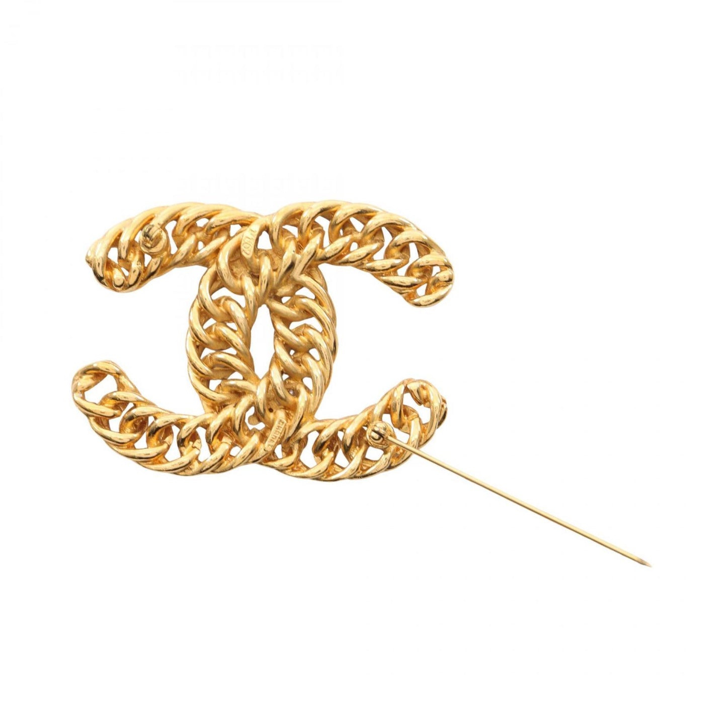 Chanel Gold Gold Plated Coco Mark