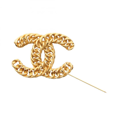 Chanel Gold Gold Plated Coco Mark