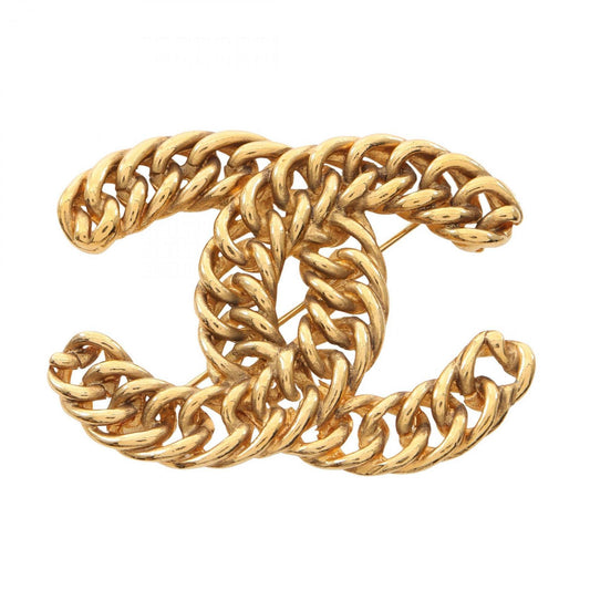 Chanel Gold Gold Plated Coco Mark