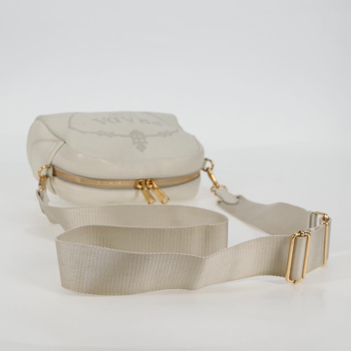 Prada White Leather Camera