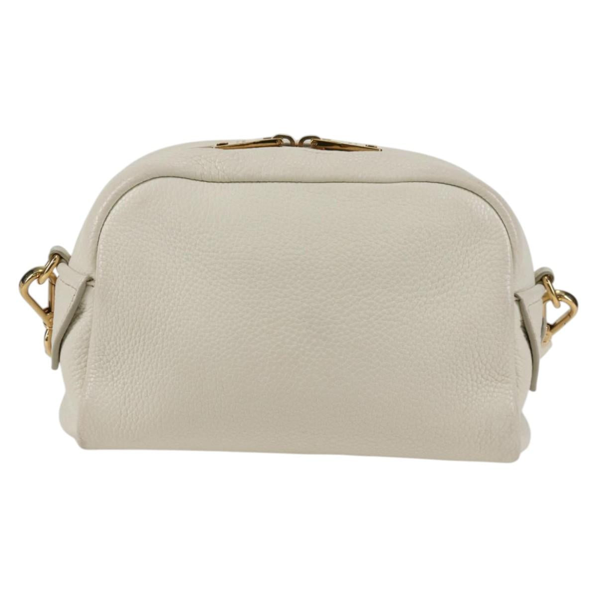 Prada White Leather Camera