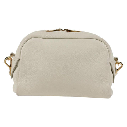 Prada White Leather Camera