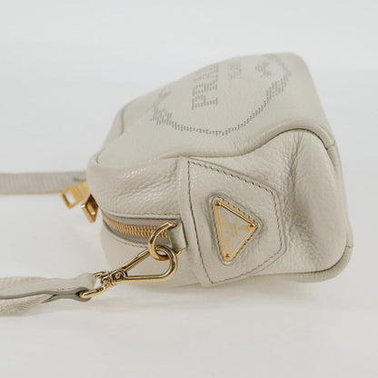 Prada White Leather Camera