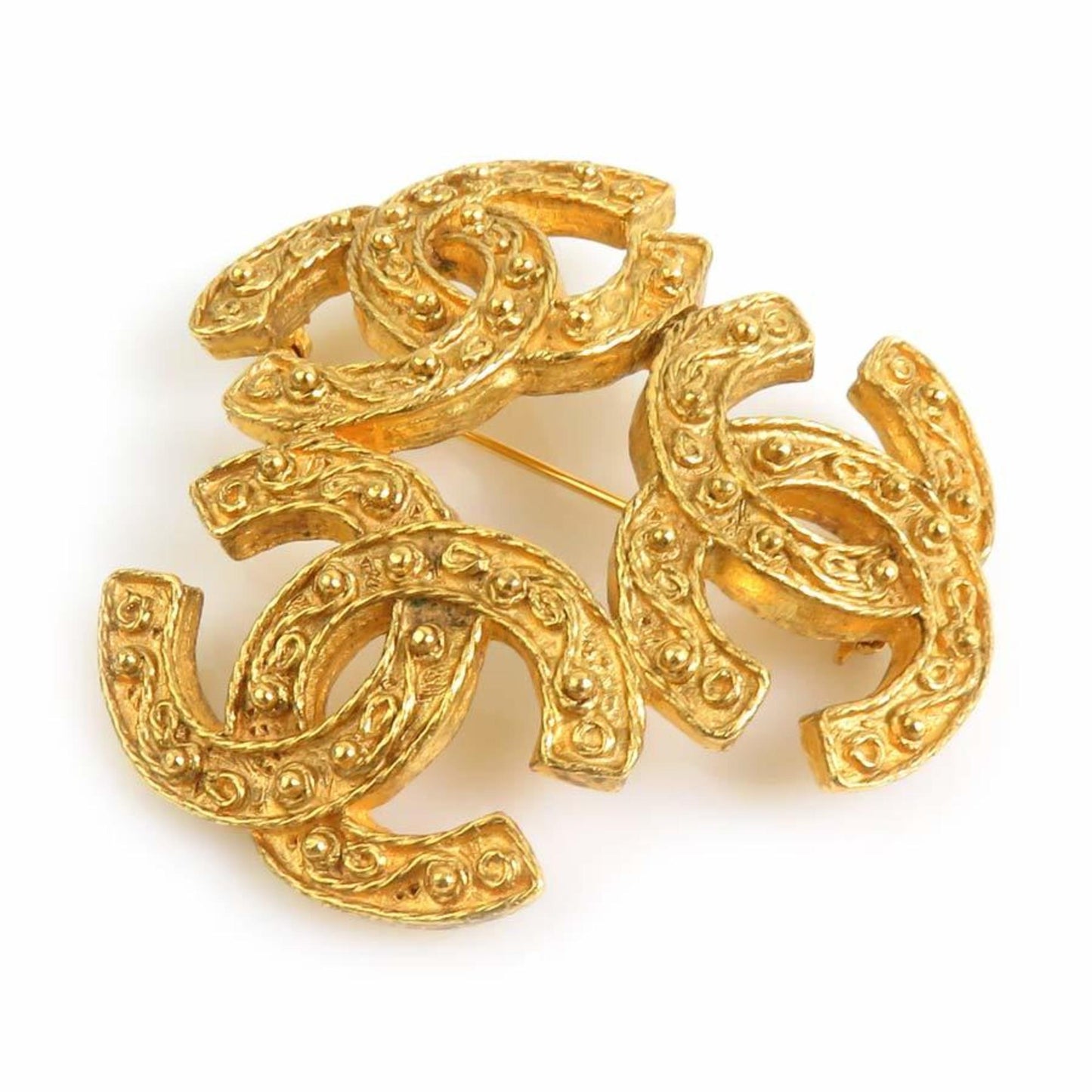Chanel Gold Gold Plated Coco Mark
