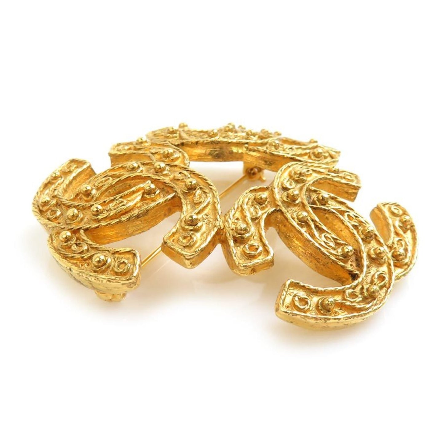Chanel Gold Gold Plated Coco Mark