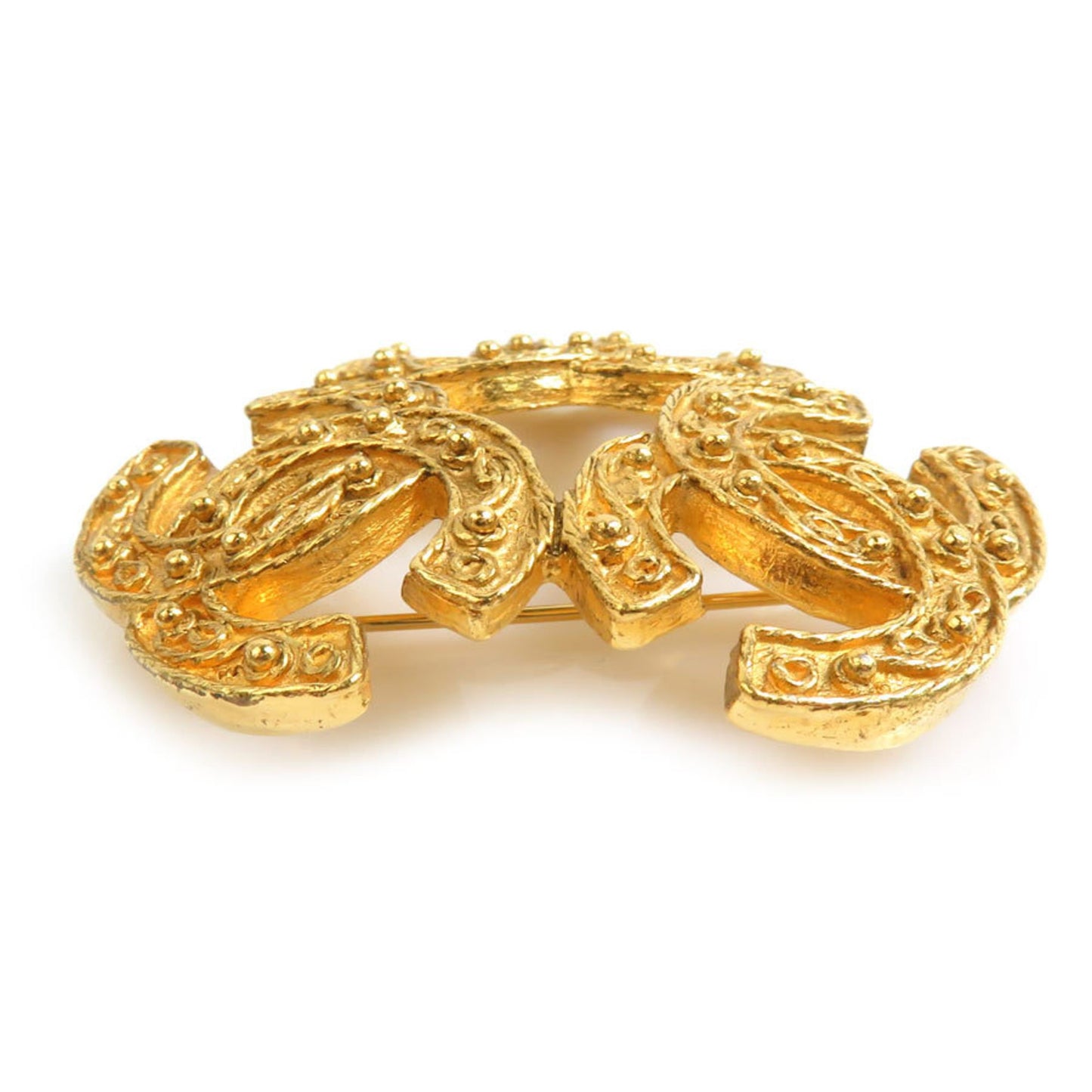Chanel Gold Gold Plated Coco Mark