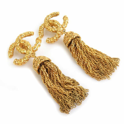 Chanel Gold Gold Plated Coco Mark