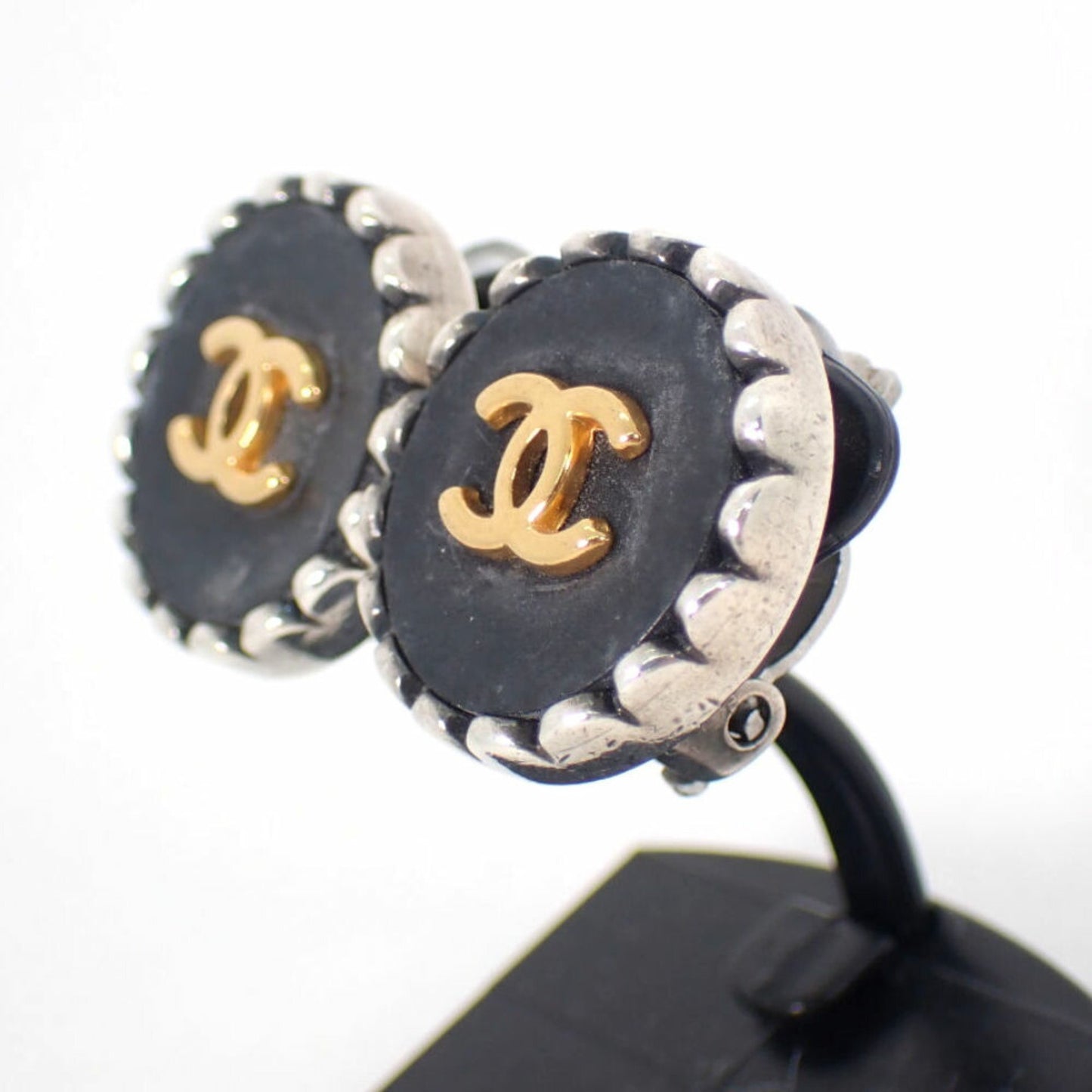 Chanel Silver Metal Coco Mark