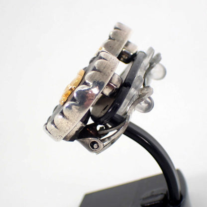 Chanel Silver Metal Coco Mark