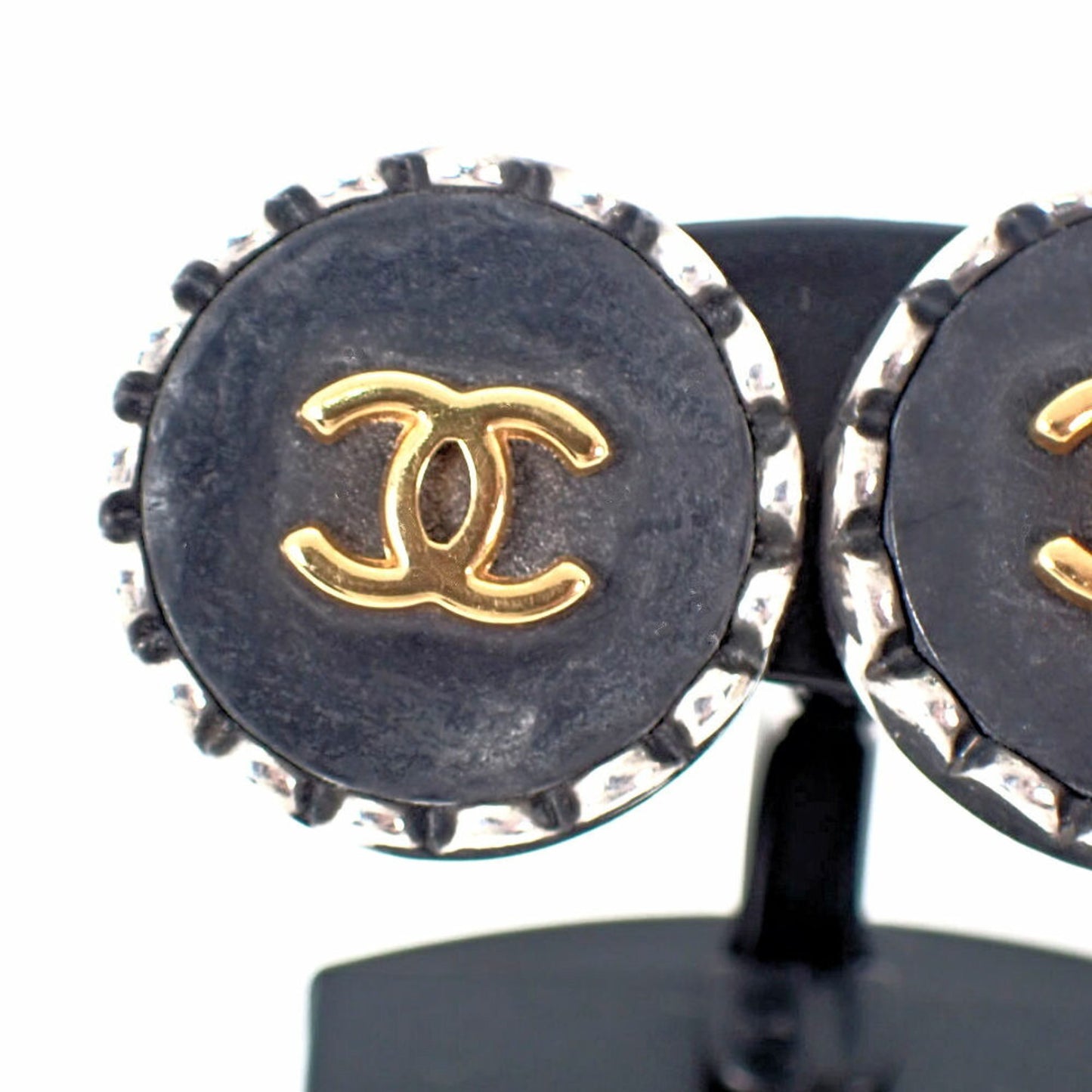 Chanel Silver Metal Coco Mark