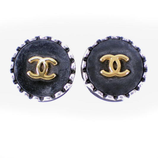 Chanel Silver Metal Coco Mark