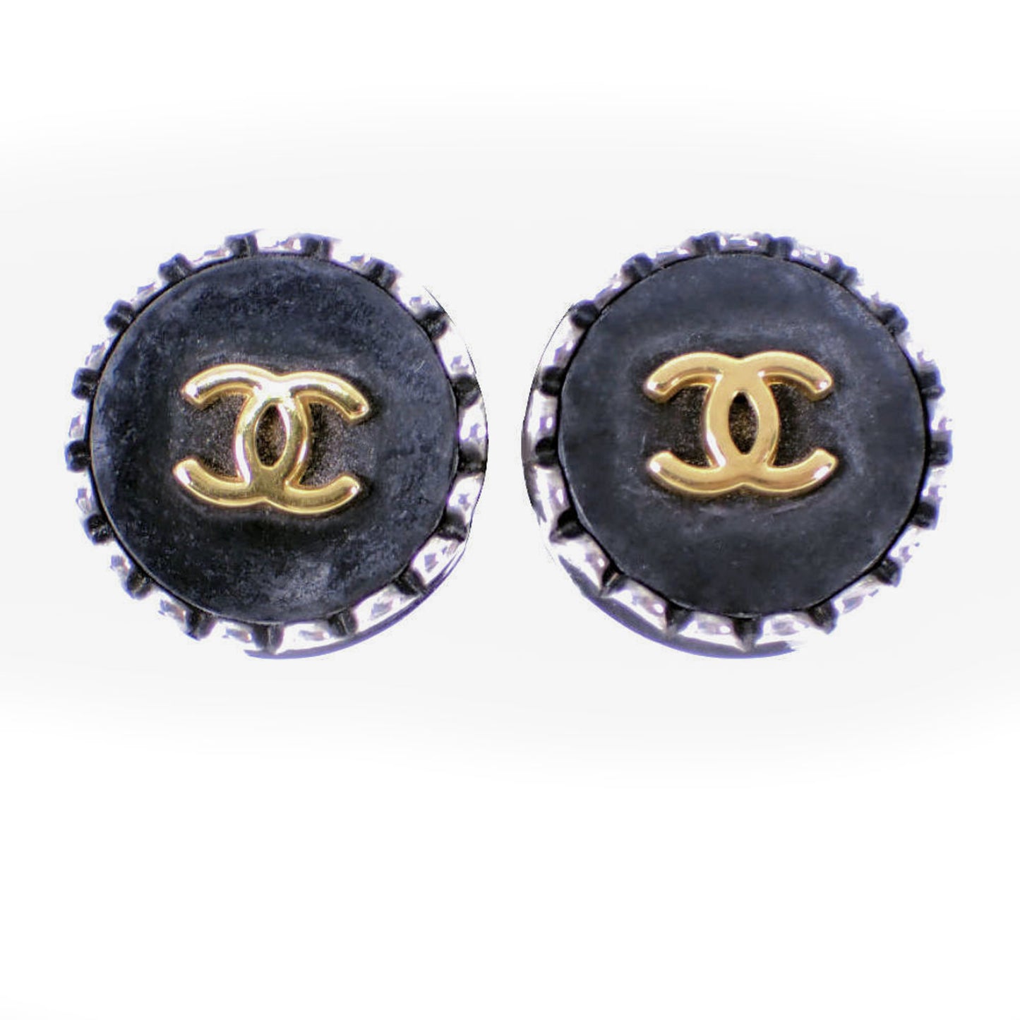 Chanel Silver Metal Coco Mark