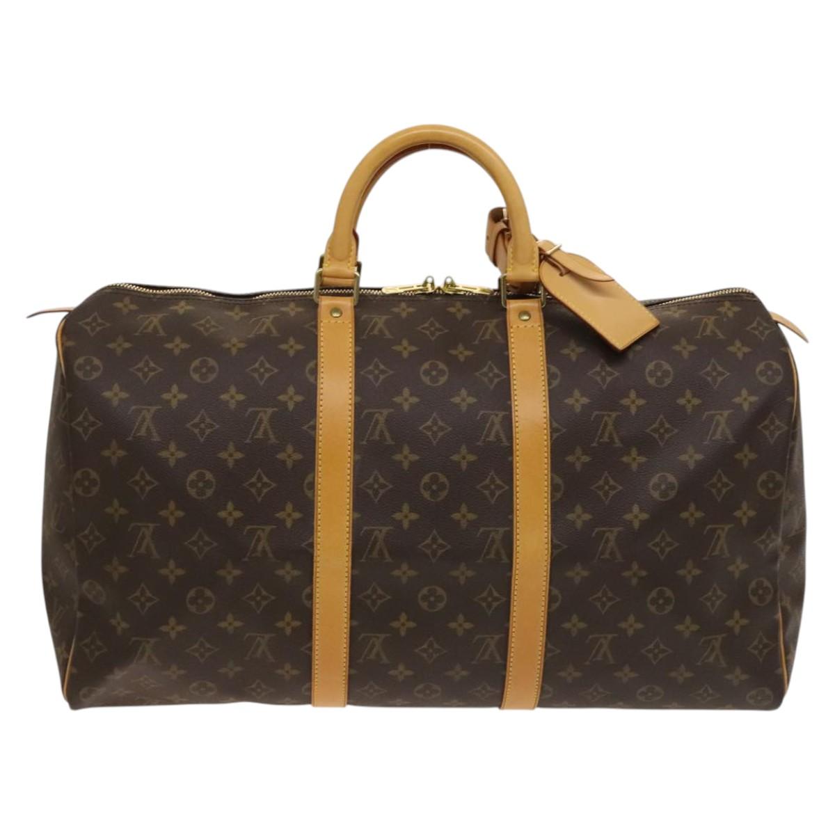 Louis Vuitton Brown Canvas Keepall 50