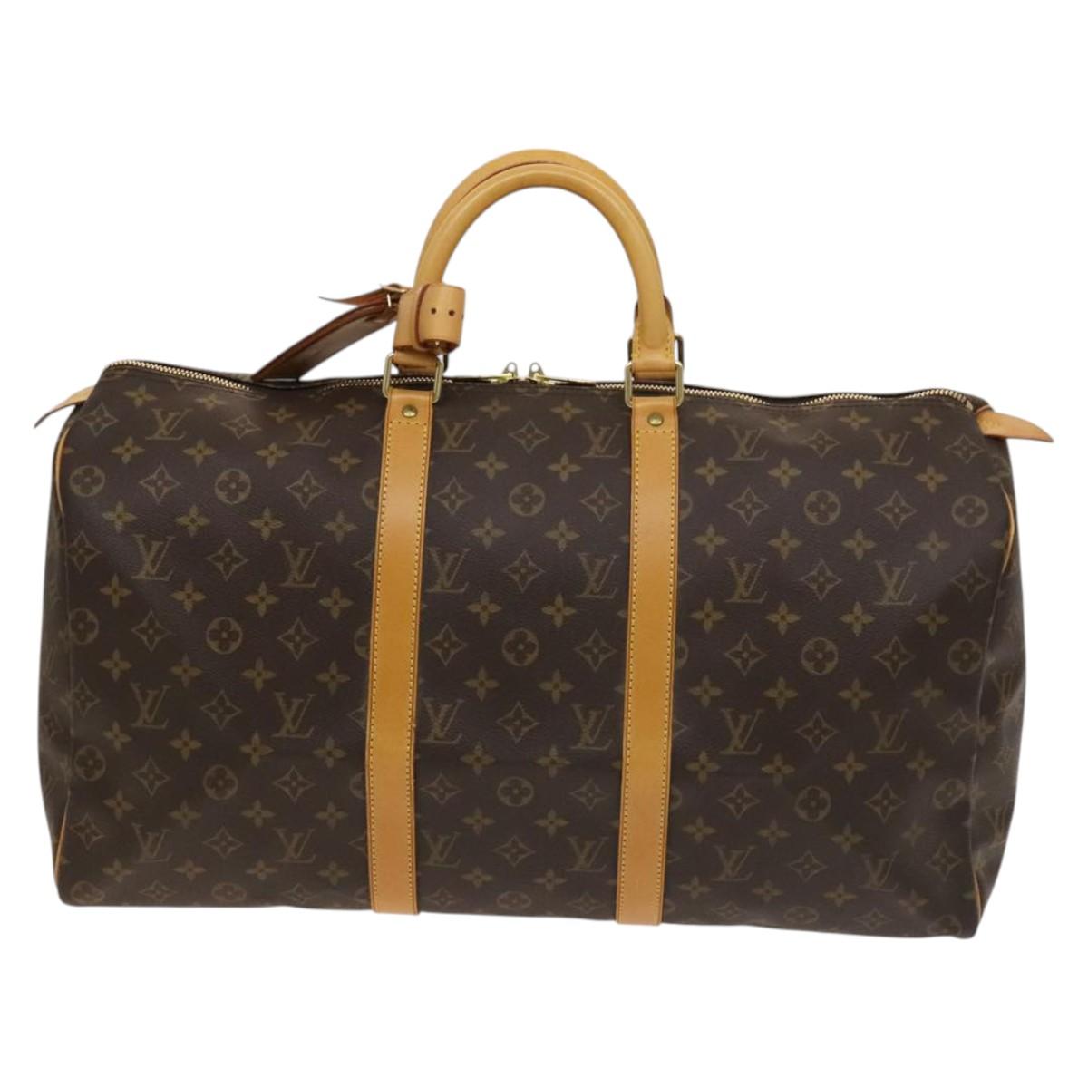 Louis Vuitton Brown Canvas Keepall 50