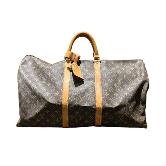 Louis Vuitton Brown Canvas Keepall 55