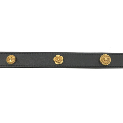 Chanel Black Leather Coco Mark