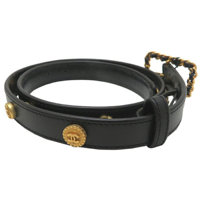 Chanel Black Leather Coco Mark
