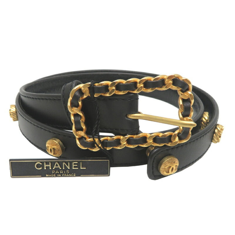 Chanel Black Leather Coco Mark