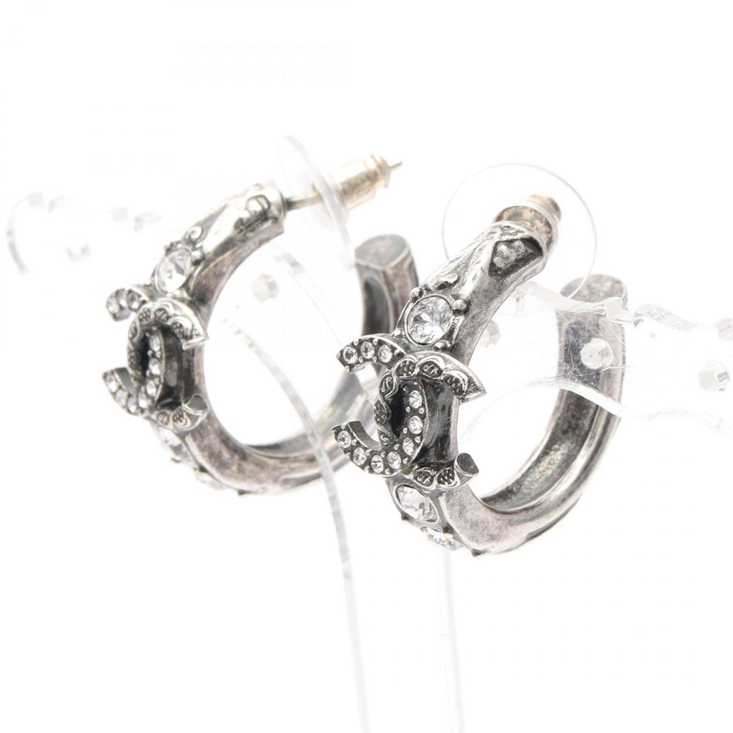 Chanel Silver Steel Logo Cc