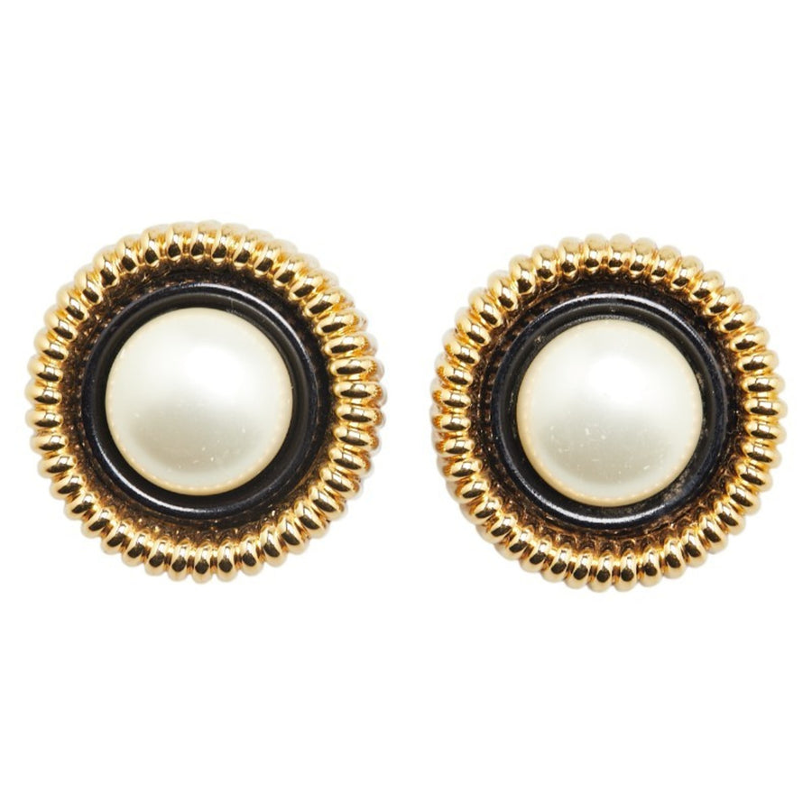 Chanel Gold Gold Plated Earring