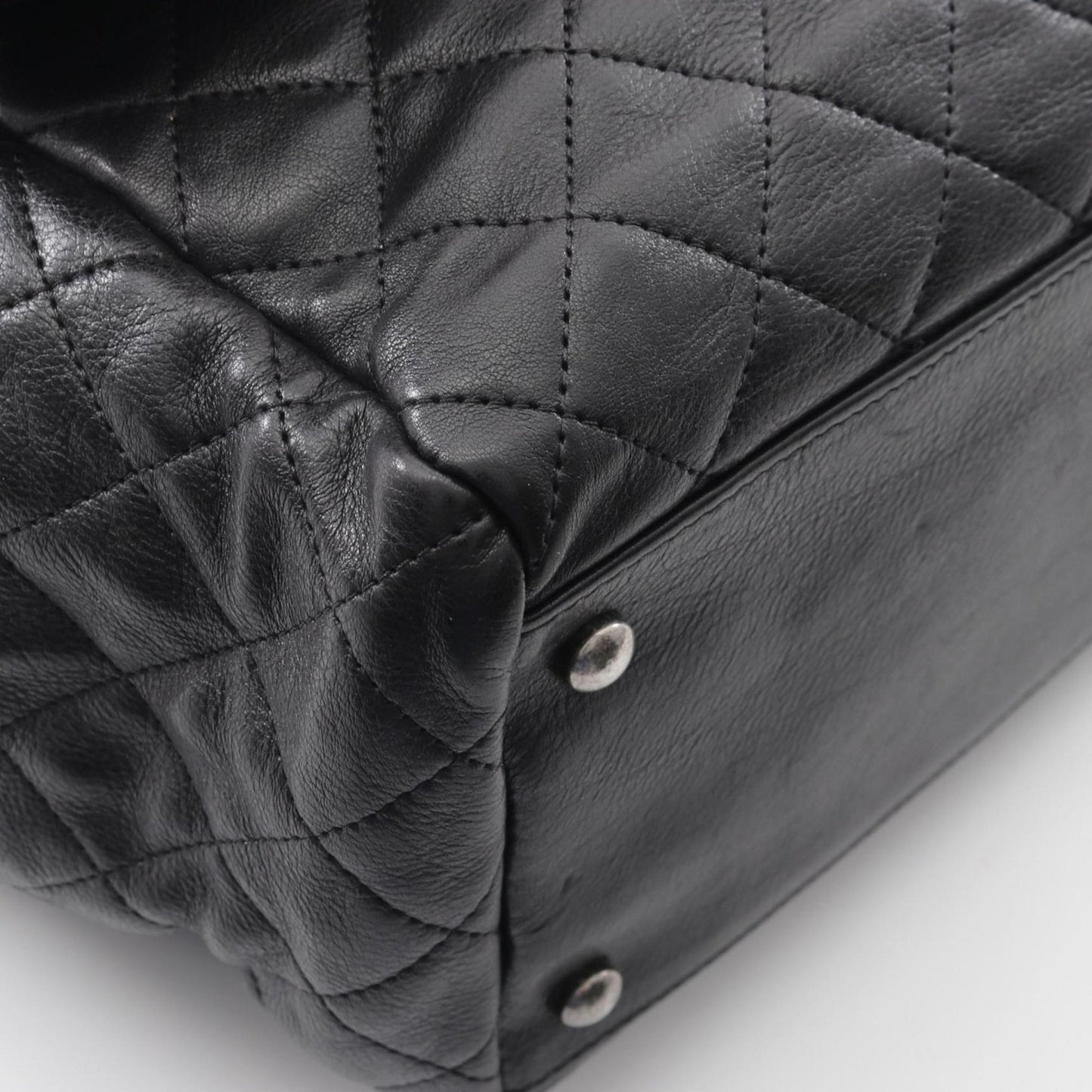 Chanel Black Leather Coco Mark