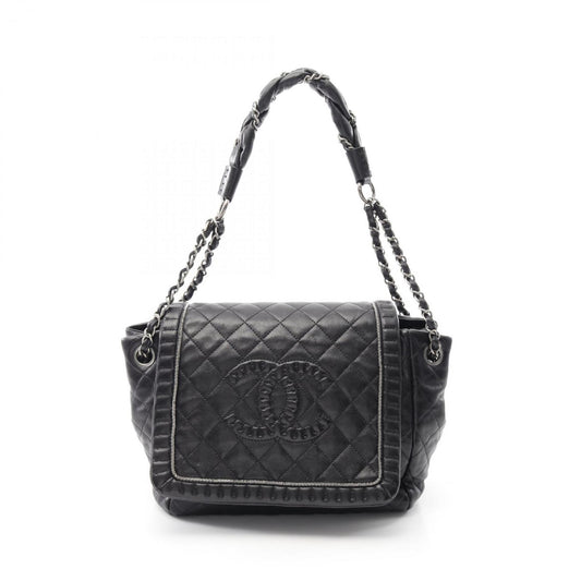 Chanel Black Leather Coco Mark