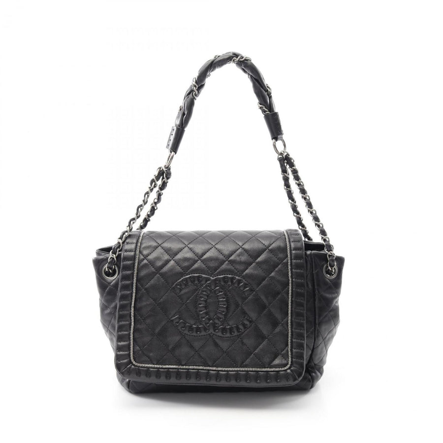 Chanel Black Leather Coco Mark