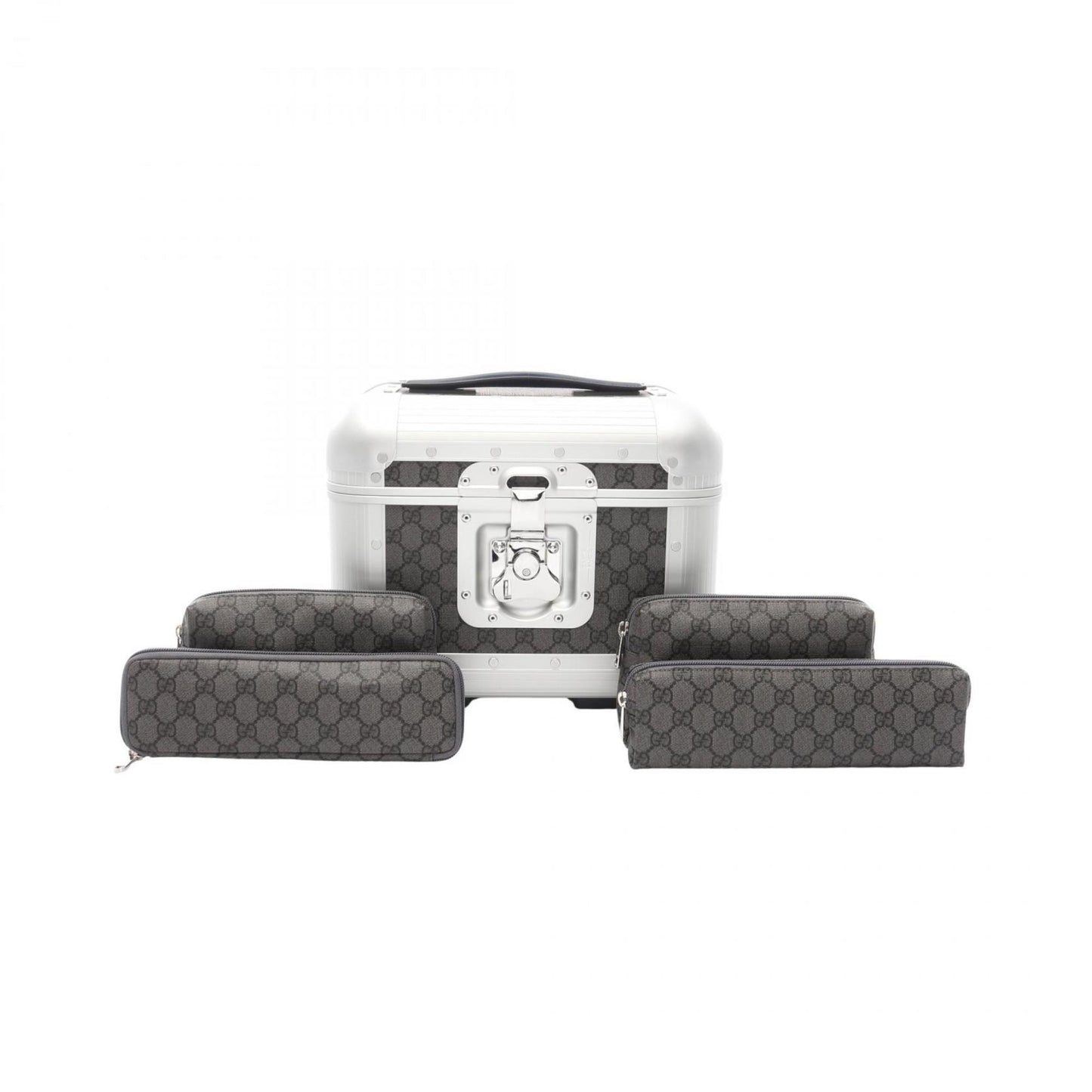 Gucci Silver Canvas Cosmetic Pouch