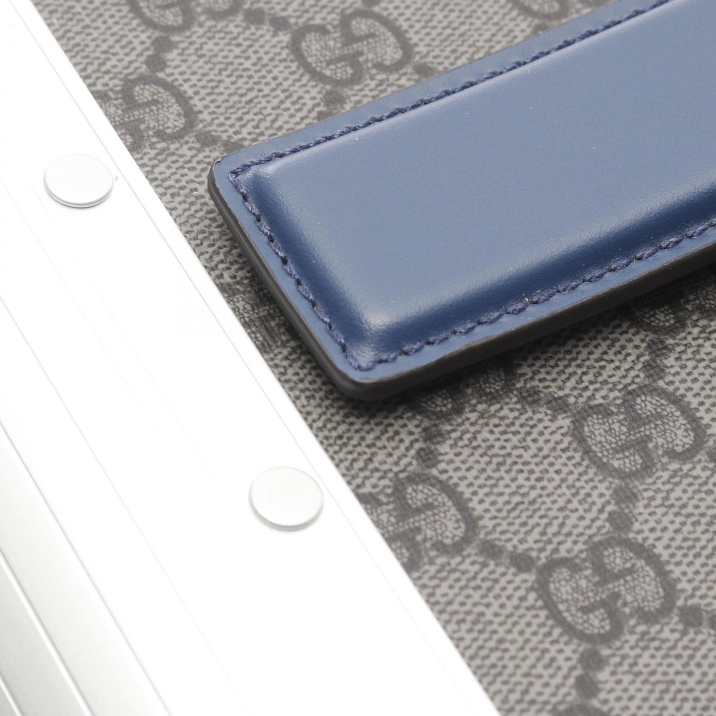 Gucci Silver Canvas Cosmetic Pouch