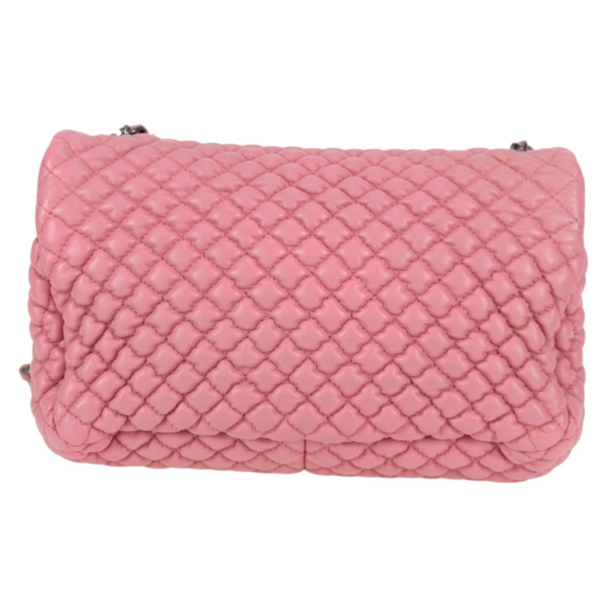 Chanel Pink Leather Single Flap