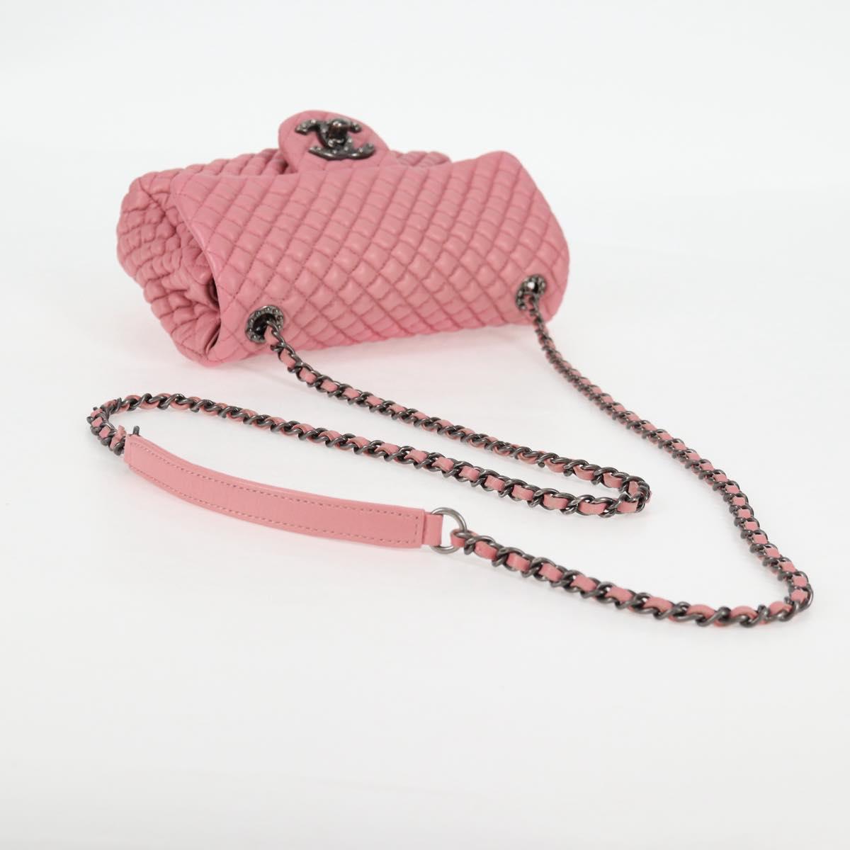 Chanel Pink Leather Single Flap