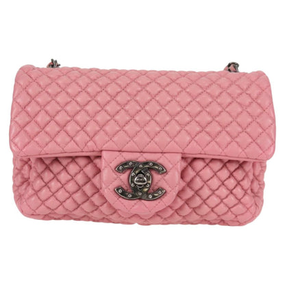 Chanel Pink Leather Single Flap