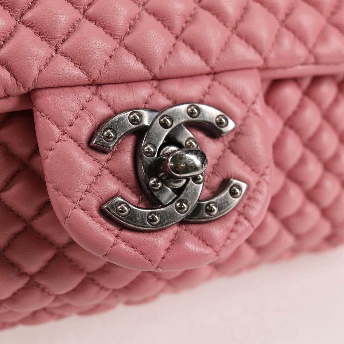 Chanel Pink Leather Single Flap