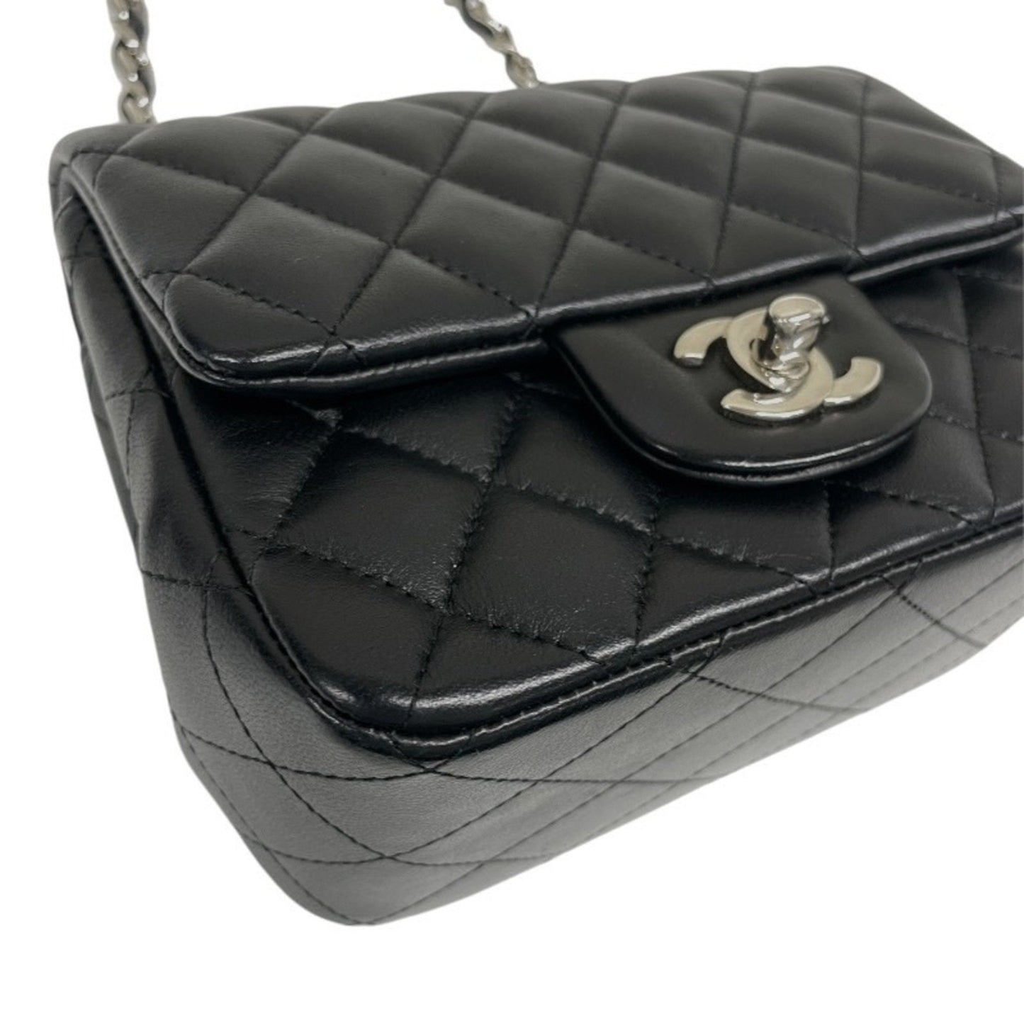 Chanel Black Leather Mini Flap Bag