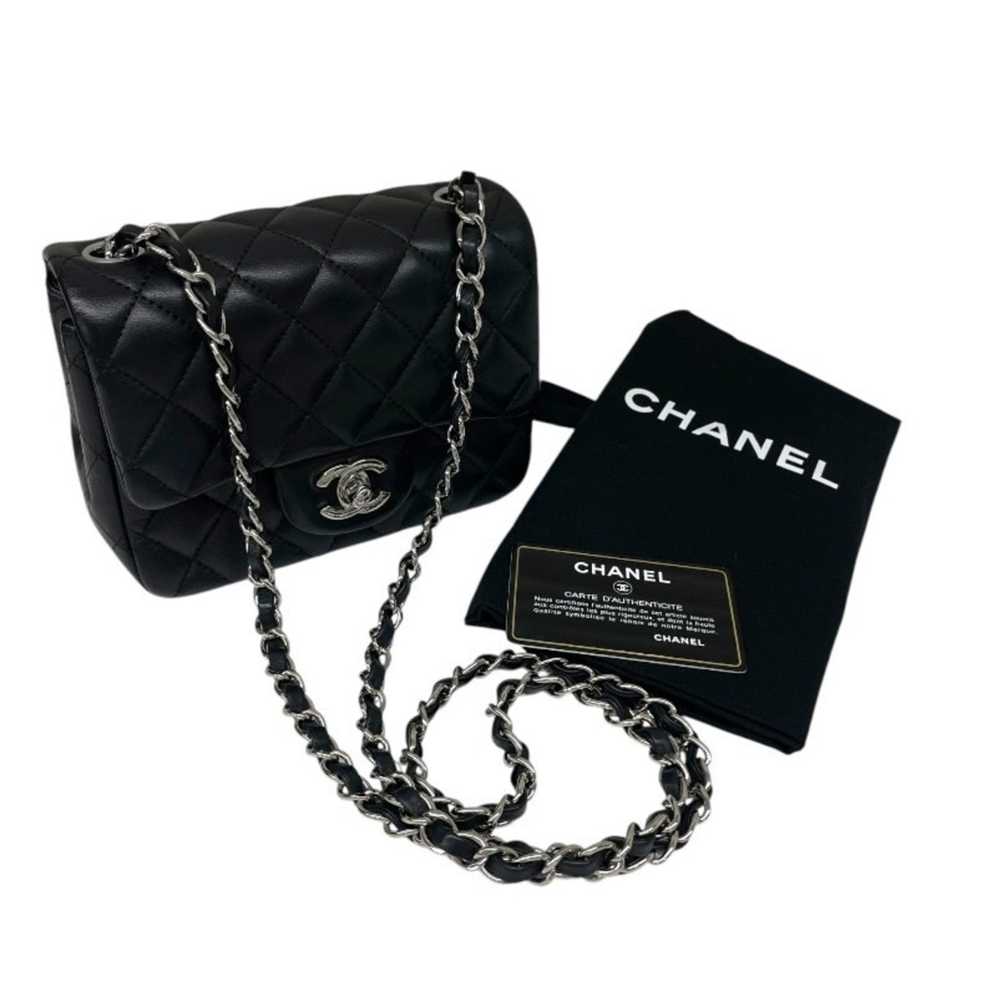 Chanel Black Leather Mini Flap Bag