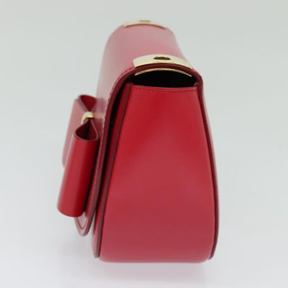 Salvatore Ferragamo Red Leather Vara