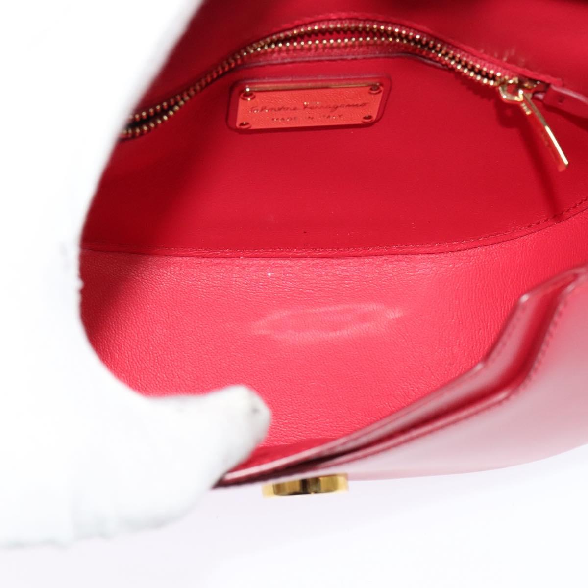 Salvatore Ferragamo Red Leather Vara