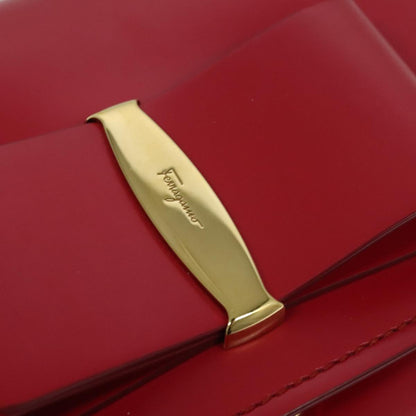 Salvatore Ferragamo Red Leather Vara