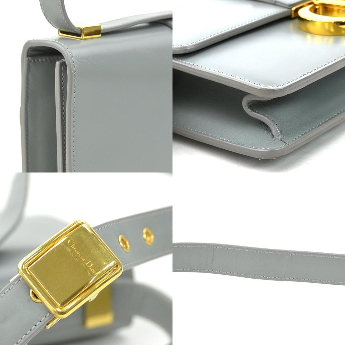 Dior Gray Leather 30 Montaigne