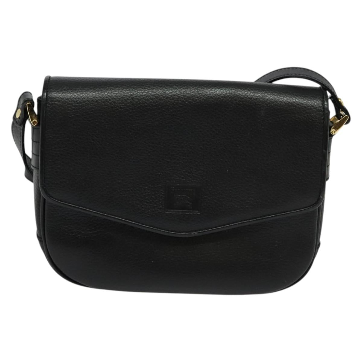 Burberry Black Leather Nova Check