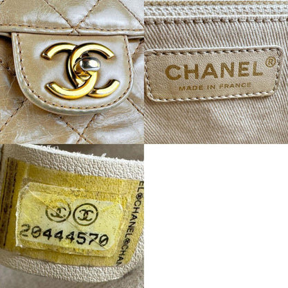 Chanel Brown Leather Bubble Quilt