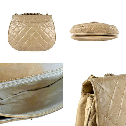 Chanel Brown Leather Bubble Quilt