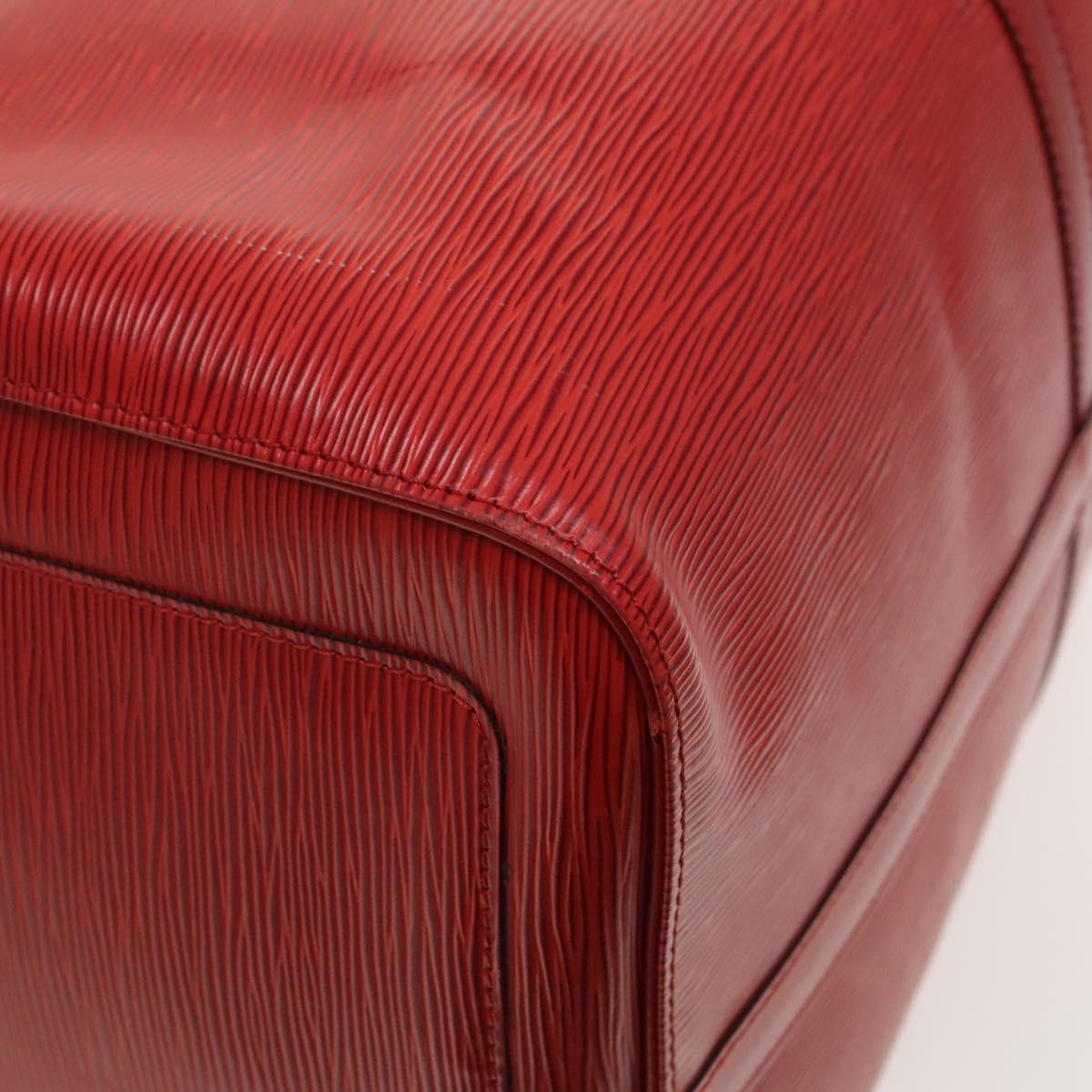 Louis Vuitton Red Leather Keepall 55