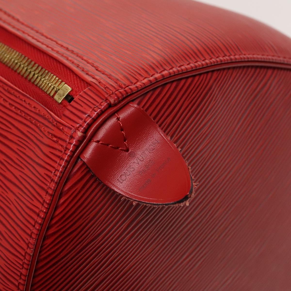 Louis Vuitton Red Leather Keepall 55