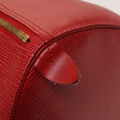 Louis Vuitton Red Leather Keepall 55