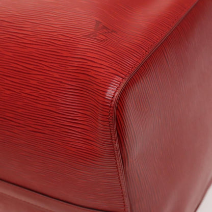 Louis Vuitton Red Leather Keepall 55