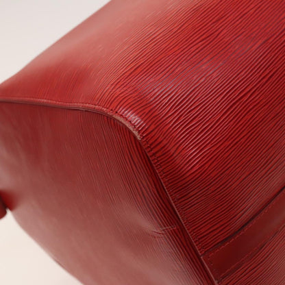 Louis Vuitton Red Leather Keepall 55