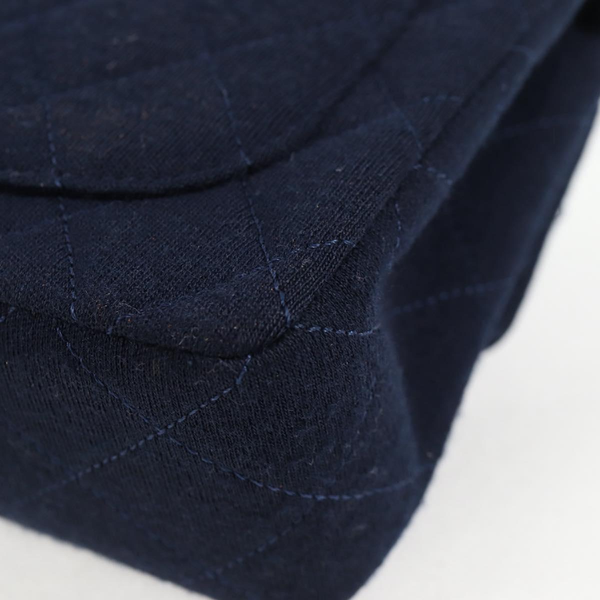 Chanel Blue Cotton Flap Bag